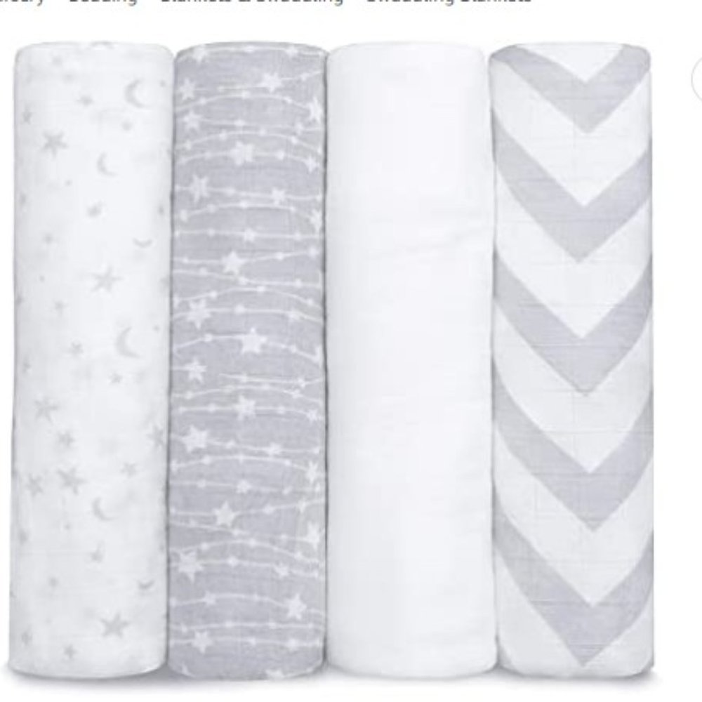 NWT 4 pack swaddling blankets